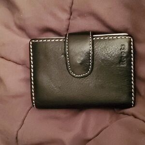 Roots Leather Card Holder Wallet